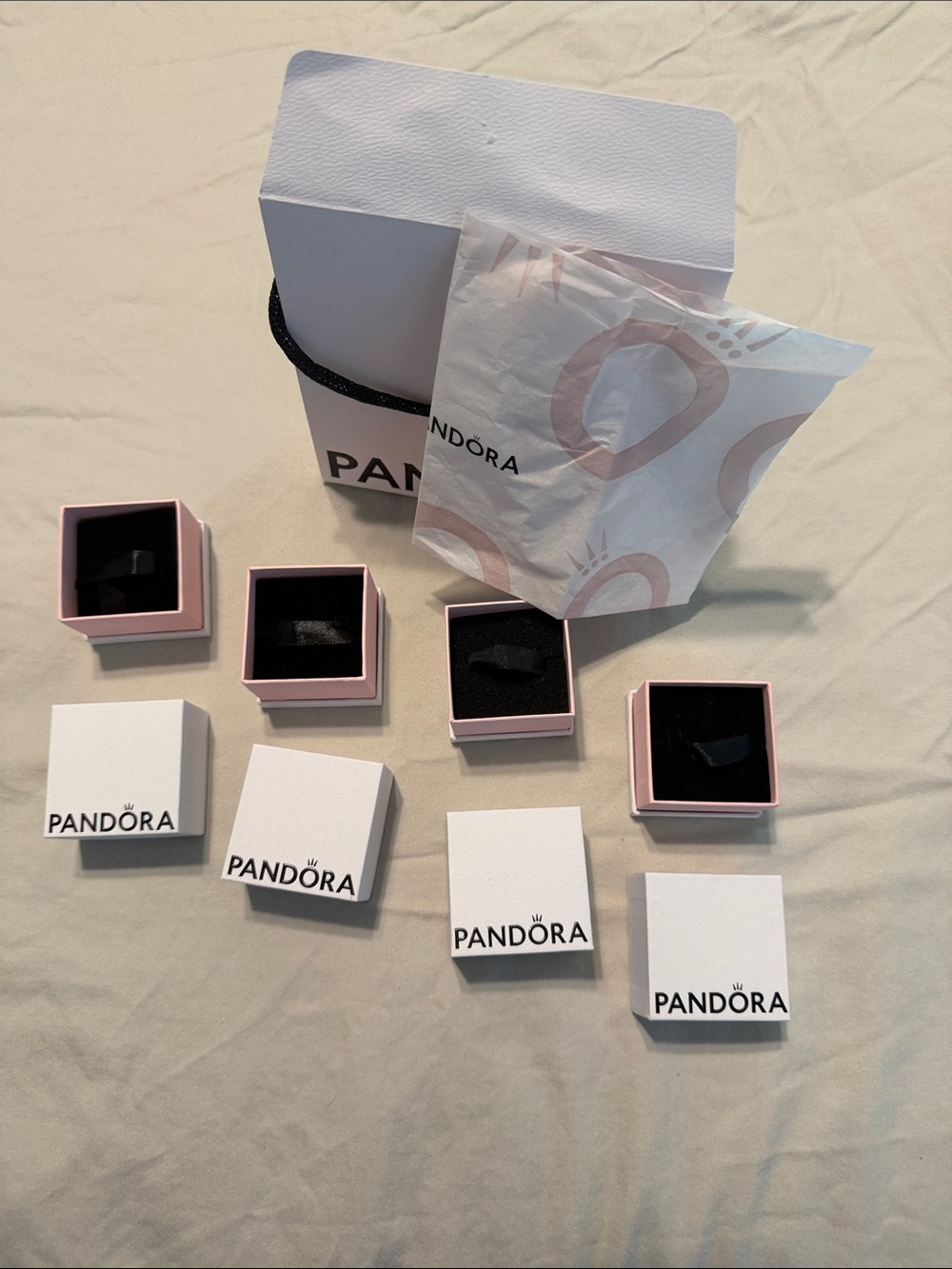 Pandora White and Pink Gift Boxes Set